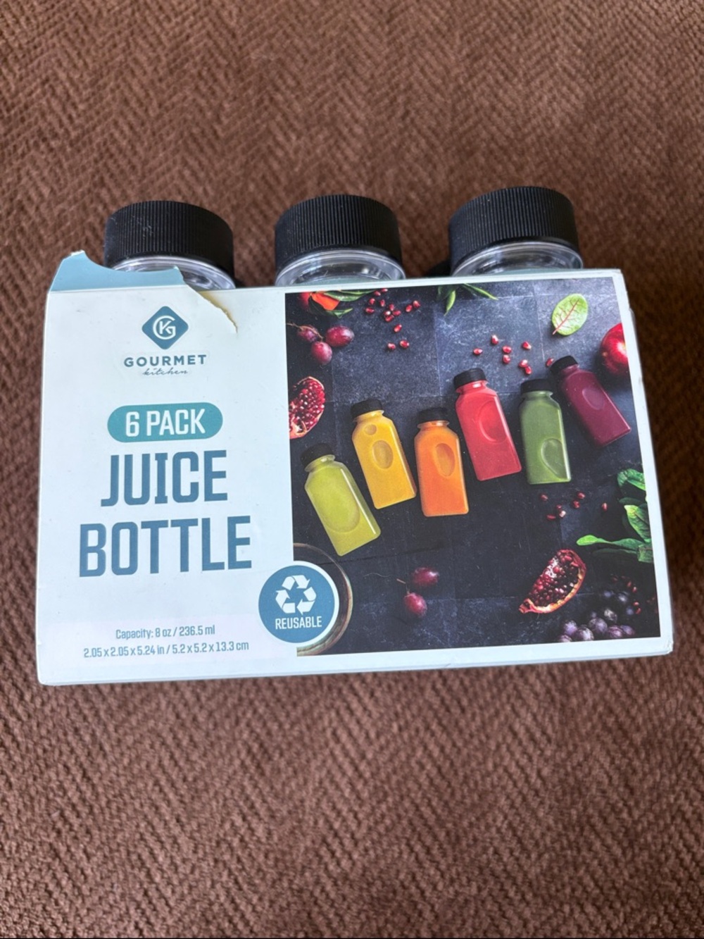 6-Pack Plastic Juice Bottles